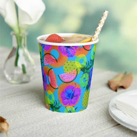 Gobelets En Papier Fruits exotiques d'été (Insitu)