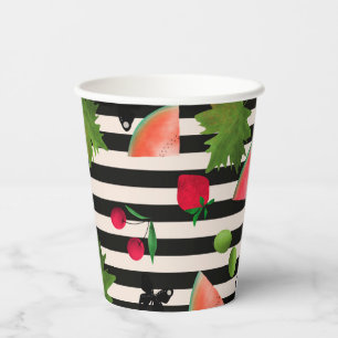 Gobelets En Papier Fruits Fruits Fruits Fruits Fruits Aquarelles Cart
