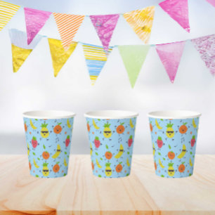Gobelets En Papier Fruitti Tutti Anniversaire Motif Fruits mignons