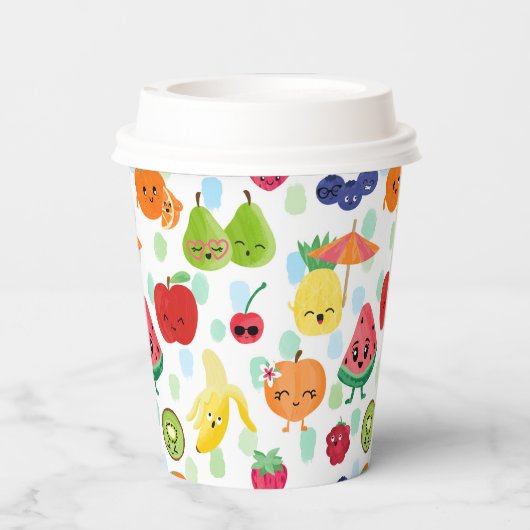 Gobelets En Papier Frutti à deux tti Cutie Fruit 2e fête d'anniversai (Verso)