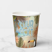 Gobelets En Papier Fun Adult Tiki Toucan Tropical Pool Party (Verso)