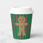 Gobelets En Papier Fun and Fancy Christmas Gingbread Homme (Verso)