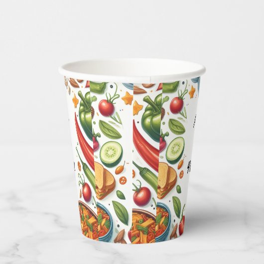 Gobelets En Papier Fun Bbq Taco Chef Soup Potluck Party 40e anniversa (Droite)