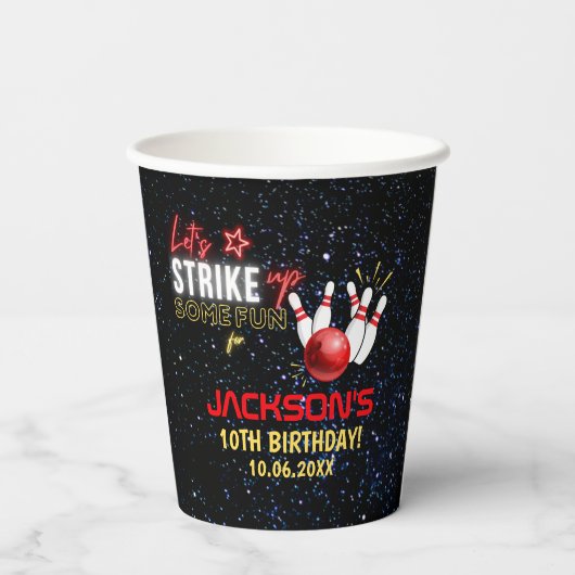 Gobelets En Papier Fun Bowling party for Kids (Verso)