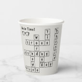 Gobelets En Papier Fun "Brain Time" ! Trame Eyeglass Puzzle (Verso)