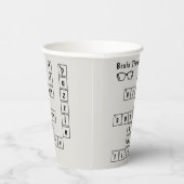 Gobelets En Papier Fun "Brain Time" ! Trame Eyeglass Puzzle (Droite)