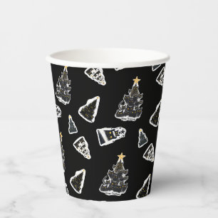 Gobelets En Papier Fun chat noir Meowy sapin de Noël