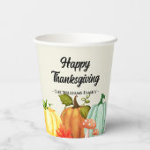 Gobelets En Papier Fun Citrouille Thanksgiving (Verso)