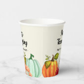 Gobelets En Papier Fun Citrouille Thanksgiving (Droite)