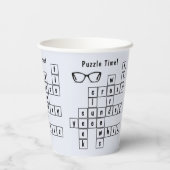 Gobelets En Papier Fun Crossword Puzzle, Black Eyeglass Frames (Verso)