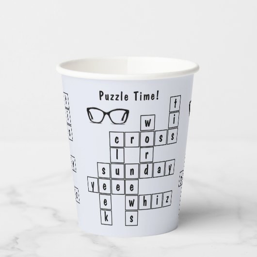 Gobelets En Papier Fun Crossword Puzzle, Black Eyeglass Frames (Gauche)