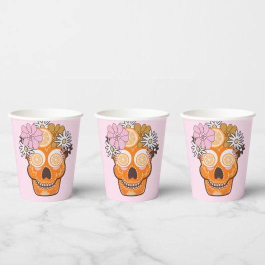 Gobelets En Papier Fun Day of the Dead Sugar Skull (Multi)