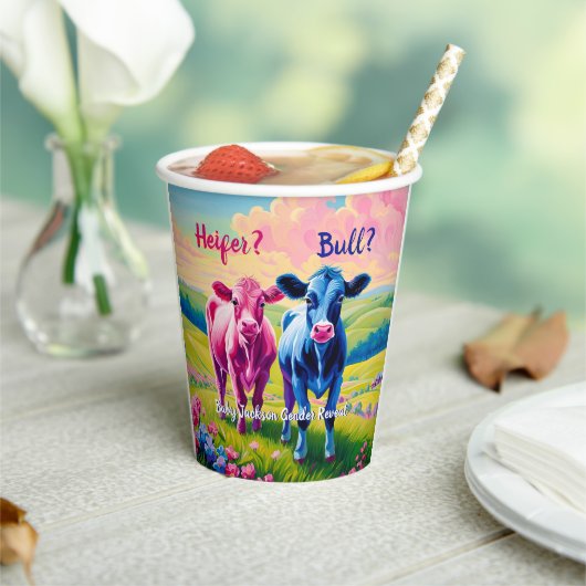 Gobelets En Papier Fun Heifer ou Bull Genre Revela (Insitu)
