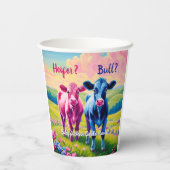 Gobelets En Papier Fun Heifer ou Bull Genre Revela (Verso)