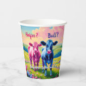 Gobelets En Papier Fun Heifer ou Bull Genre Revela (Recto)