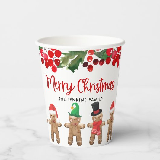 Gobelets En Papier Fun Joyeux Noël fêté tasse papier (Verso)