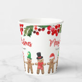 Gobelets En Papier Fun Joyeux Noël fêté tasse papier (Gauche)