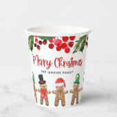 Gobelets En Papier Fun Joyeux Noël fêté tasse papier (Recto)