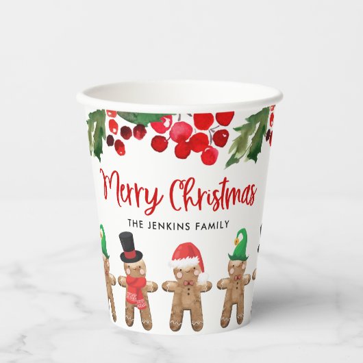 Gobelets En Papier Fun Joyeux Noël fêté tasse papier (Recto)