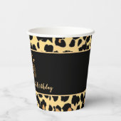 Gobelets En Papier Fun Leopard Birthday Queen Sixty Birthday (Verso)