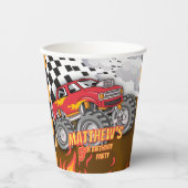 Gobelets En Papier Fun Monster Truck Birthday Paper Cups (Recto)