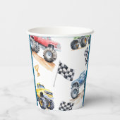 Gobelets En Papier Fun Monster Trucks Birthday Party (Verso)