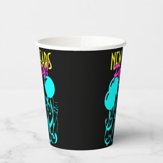 Gobelets En Papier Fun New Years Eve fête coupes de papier personnali (Gauche)