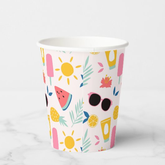 Gobelets En Papier Fun Pool d'été (Droite)