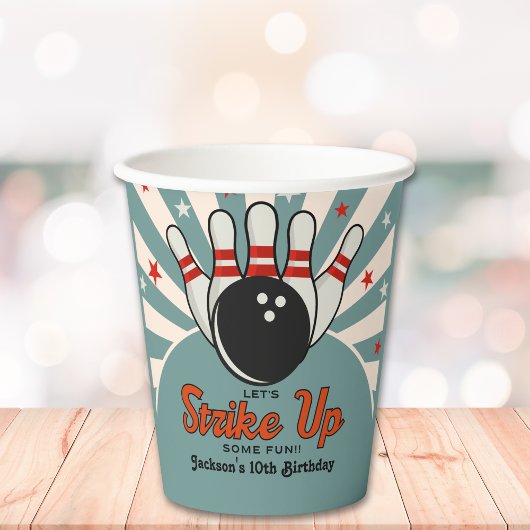 Gobelets En Papier Fun Retro Bowling Birthday Kids Party