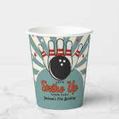 Gobelets En Papier Fun Retro Bowling Birthday Kids Party (Verso)