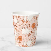 Gobelets En Papier Fun Retro Ghost & Jack-O-Lantern Motif (Droite)