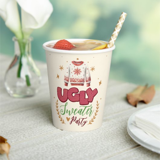 Gobelets En Papier Fun Retro Vilain Sweet Noël (Insitu)
