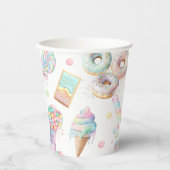 Gobelets En Papier Fun Sweet Candy Glace Pastel Anniversaire (Recto)