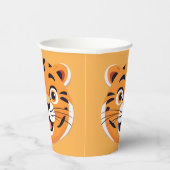Gobelets En Papier Fun tiger Visage safari jungle sauvage Anniversair (Droite)