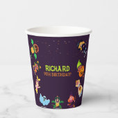 Gobelets En Papier Funky Géant Longue Banane Jaune Portant Chanson Ét (Recto)