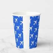 Gobelets En Papier Funky White Avion Pilote Flying Airways (Gauche)