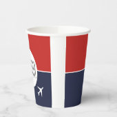 Gobelets En Papier Funky White Plane Avion Pilote (Gauche)