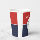 Gobelets En Papier Funky White Plane Avion Pilote (Droite)