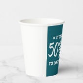 Gobelets En Papier Funny 50th Birthday Retro Typography (Droite)