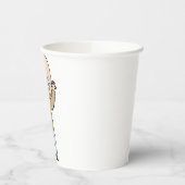 Gobelets En Papier Funny Bald Quirky Old Man with Beard (Gauche)