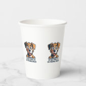 Gobelets En Papier Funny Cartoon Dog Butler Quote (Recto)