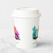 Gobelets en papier Funny Chickens - Texte personna (Gauche)