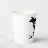 Gobelets En Papier Funny Cow thème de la retraite Humour à l'extérieu (Droite)