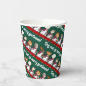 Gobelets En Papier Funny Dog Choir Singing Xmas Carol Pug Pun Cartoon (Gauche)