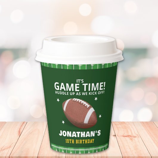 Gobelets En Papier Funny Football Field Birthday boy