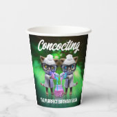 Gobelets En Papier Funny Mad Chat Scientists Purrfect Anniversaire (Verso)