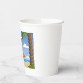 Gobelets En Papier Funny Man Relaxing in Beach Hammock (Gauche)