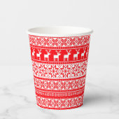 Gobelets En Papier Funny Nordic Laid Christmas Sweater Party (Verso)