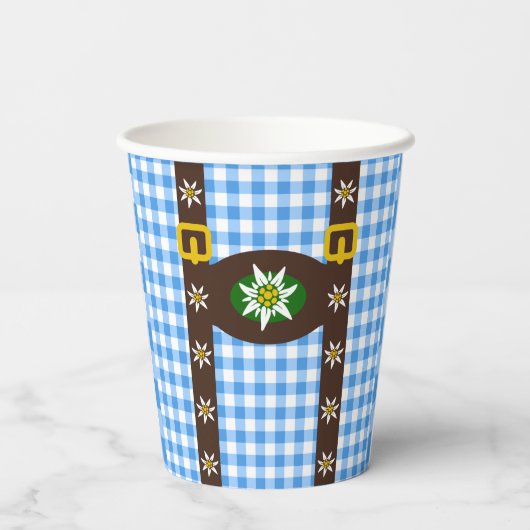 Gobelets En Papier Funny Octoberfest Lederhosen Suspendants (Verso)