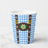 Gobelets En Papier Funny Octoberfest Lederhosen Suspendants (Recto)